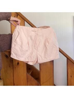 Venus peach pink linen blend shorts Size 2